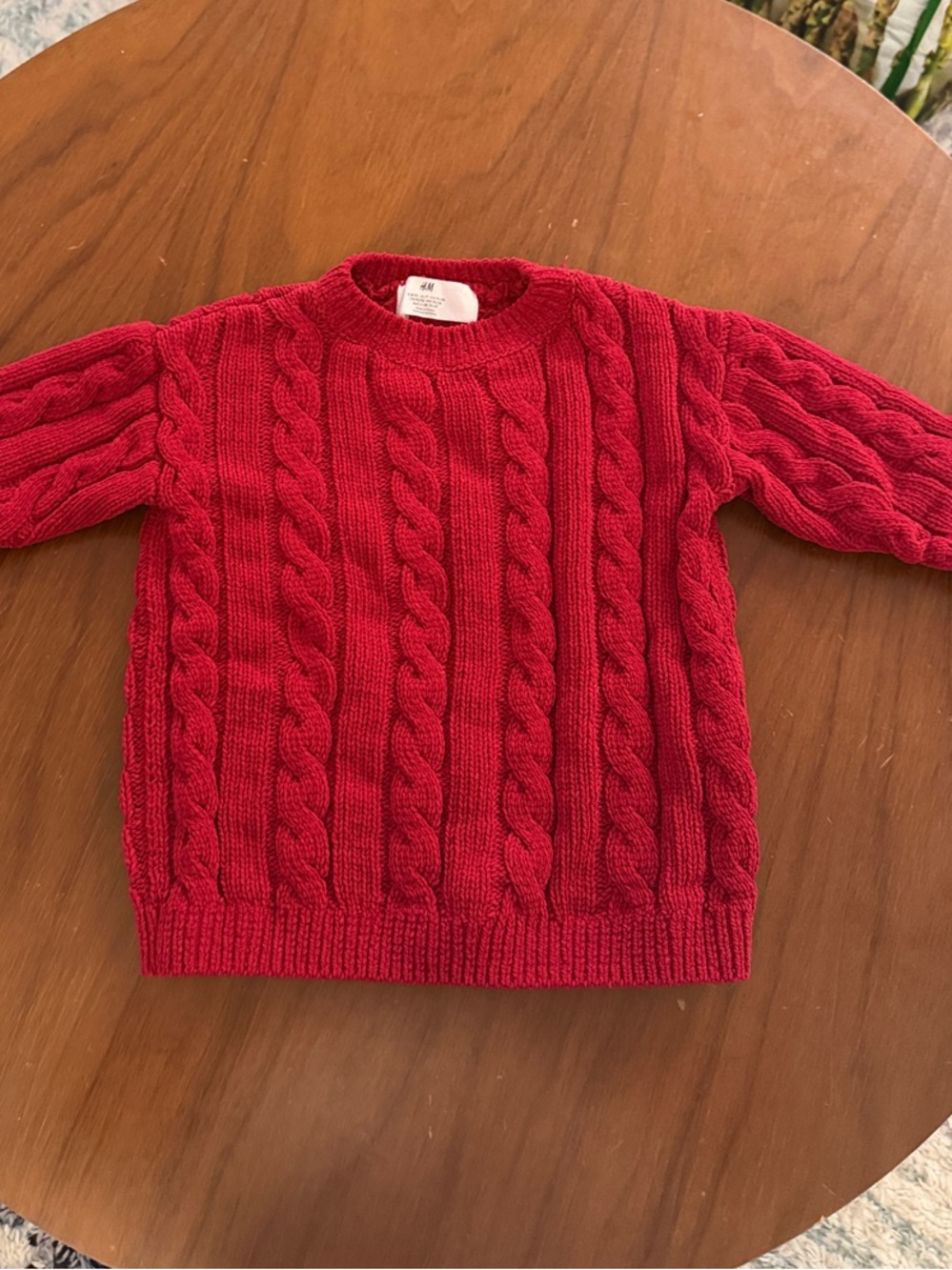 H&M Red Cable Knit Women's Sweater